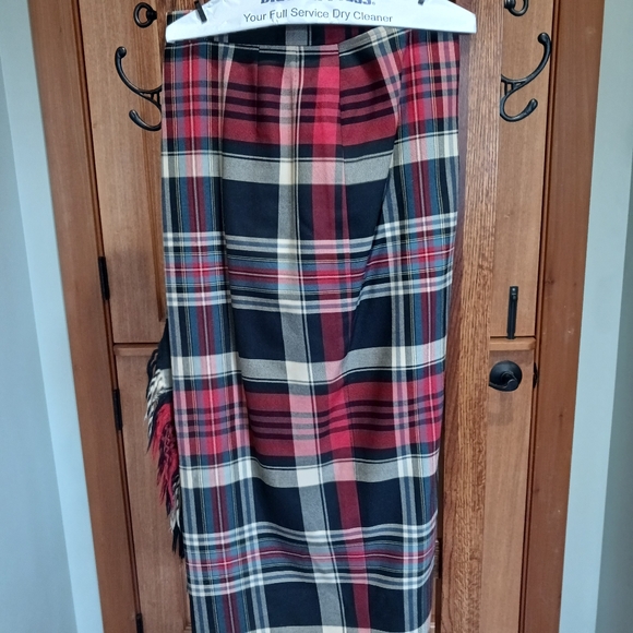 Plaid wool wrap skirt - Picture 5 of 5